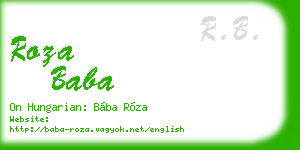 roza baba business card